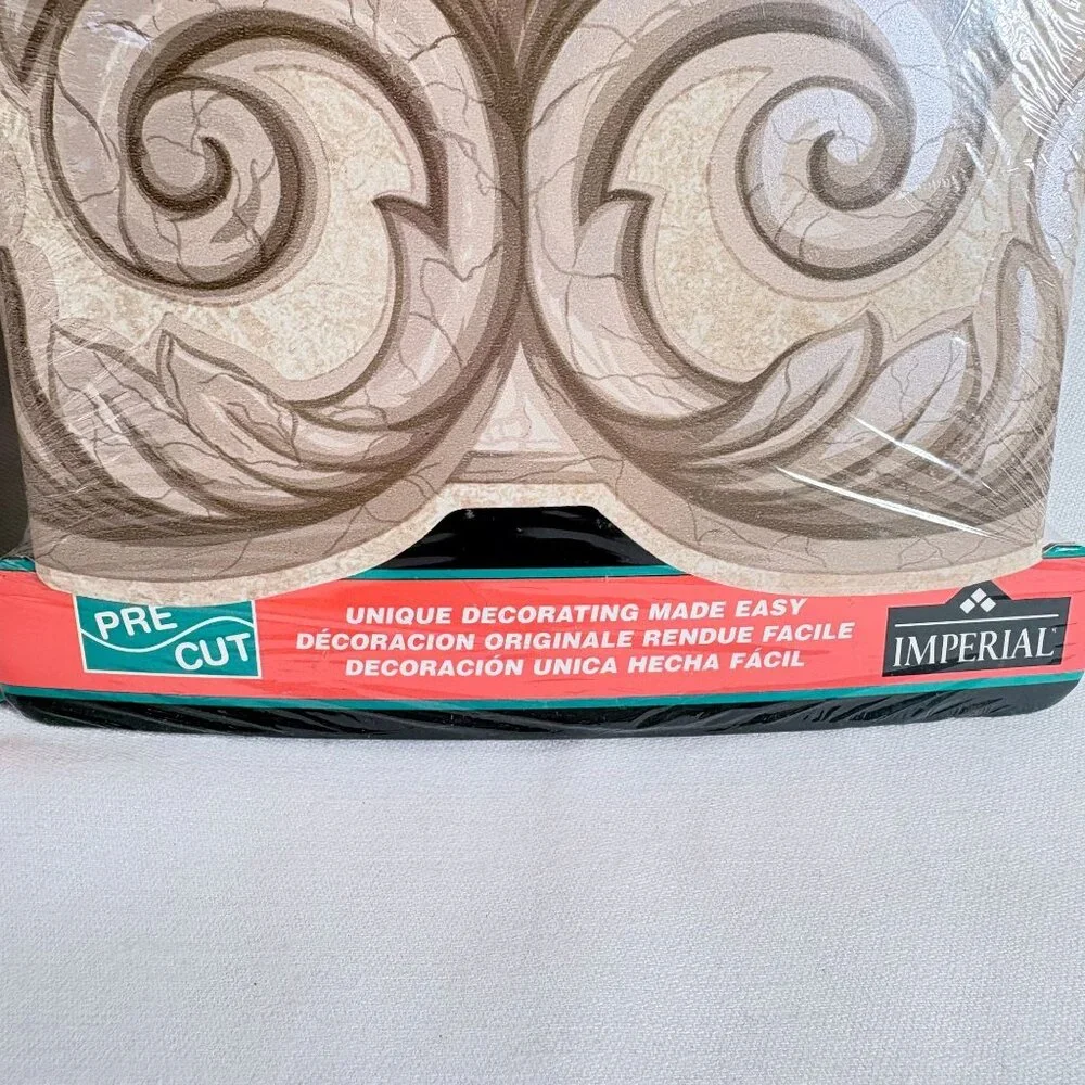 Vintage Imperial Outlines Formal‎ Architectural 2x Wallpaper Border 10 yds NOS